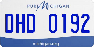MI license plate DHD0192