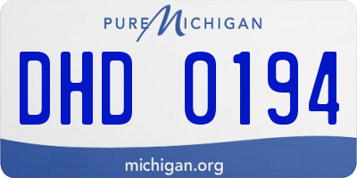 MI license plate DHD0194
