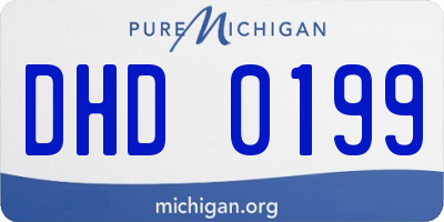 MI license plate DHD0199