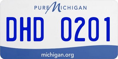 MI license plate DHD0201