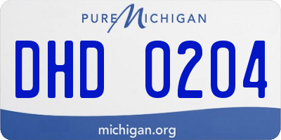 MI license plate DHD0204