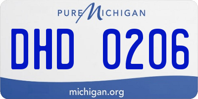 MI license plate DHD0206