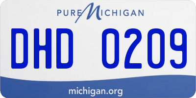 MI license plate DHD0209