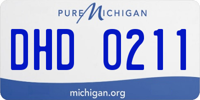 MI license plate DHD0211