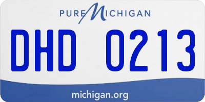 MI license plate DHD0213