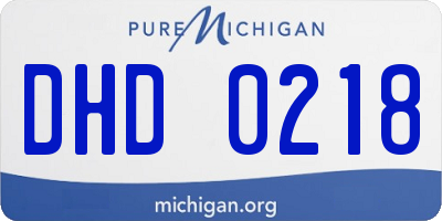 MI license plate DHD0218