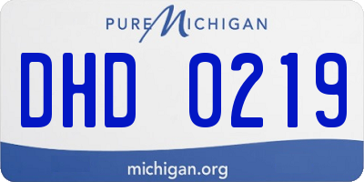 MI license plate DHD0219