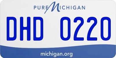 MI license plate DHD0220