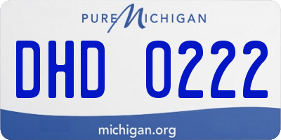 MI license plate DHD0222