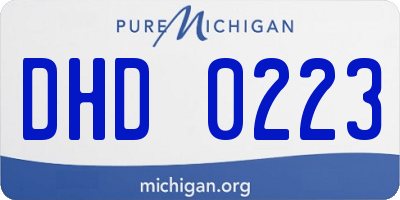 MI license plate DHD0223