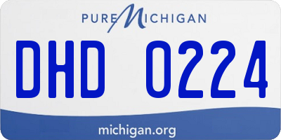 MI license plate DHD0224
