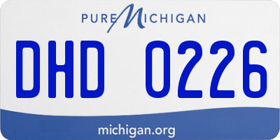 MI license plate DHD0226