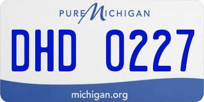 MI license plate DHD0227