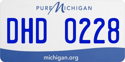 MI license plate DHD0228
