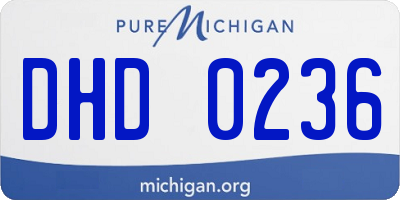 MI license plate DHD0236