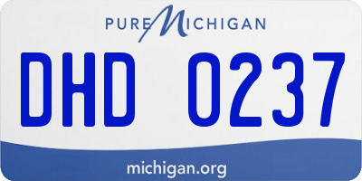 MI license plate DHD0237