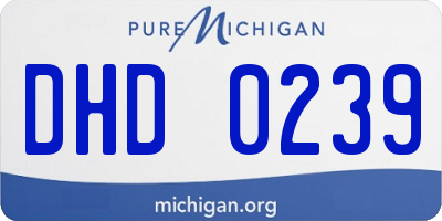 MI license plate DHD0239