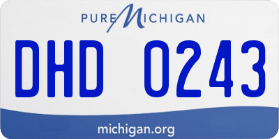 MI license plate DHD0243