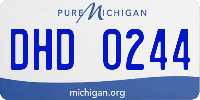 MI license plate DHD0244
