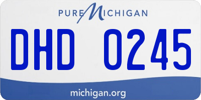 MI license plate DHD0245
