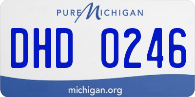 MI license plate DHD0246