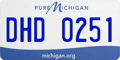 MI license plate DHD0251