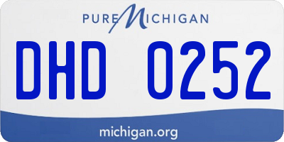 MI license plate DHD0252