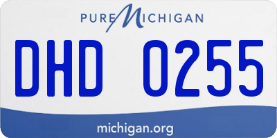 MI license plate DHD0255