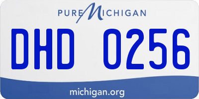 MI license plate DHD0256