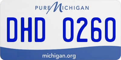MI license plate DHD0260