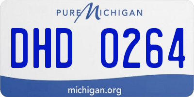 MI license plate DHD0264