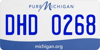 MI license plate DHD0268
