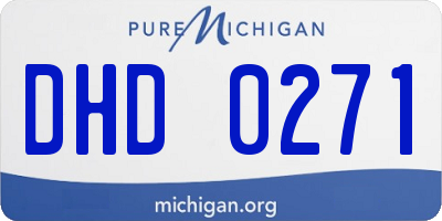 MI license plate DHD0271