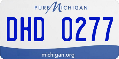 MI license plate DHD0277