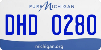 MI license plate DHD0280