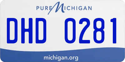 MI license plate DHD0281