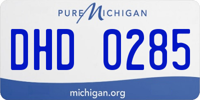MI license plate DHD0285