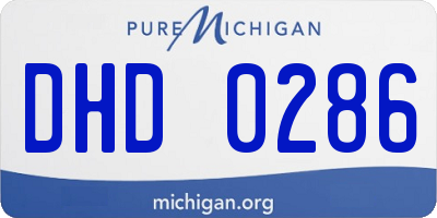 MI license plate DHD0286