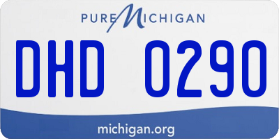 MI license plate DHD0290