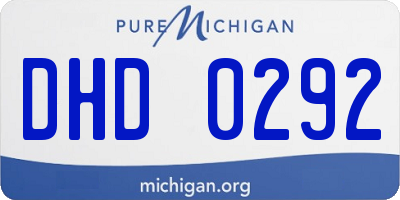 MI license plate DHD0292