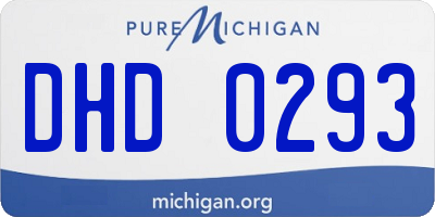 MI license plate DHD0293