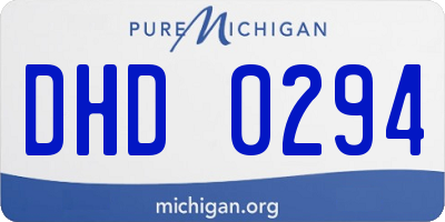 MI license plate DHD0294