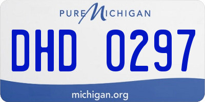 MI license plate DHD0297