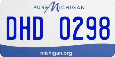 MI license plate DHD0298