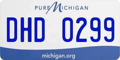 MI license plate DHD0299