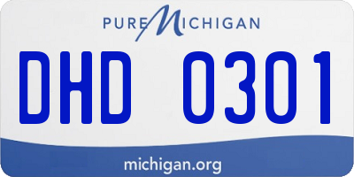 MI license plate DHD0301