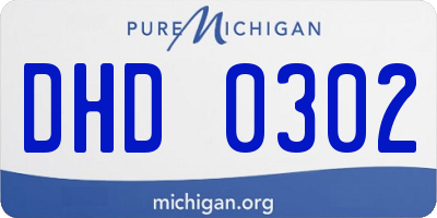 MI license plate DHD0302