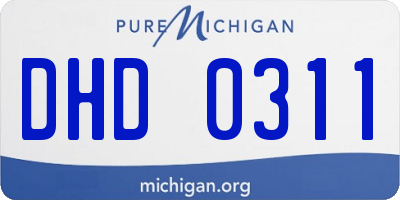MI license plate DHD0311