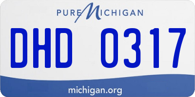 MI license plate DHD0317