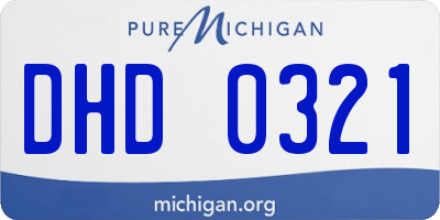 MI license plate DHD0321